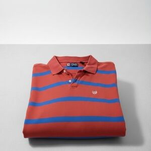 Chaps Men's Polo with Red and Blue Stripes